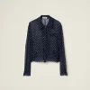 Blue/ivory Chiffon Blouse | Miu Miu