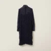 Blue/ivory Polka-dot Chiffon Dress | Miu Miu