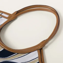 Blue/sand Ivy Canneté Fabric Bag | Miu Miu