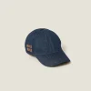 Blue+tobacco Denim Baseball Cap | Miu Miu