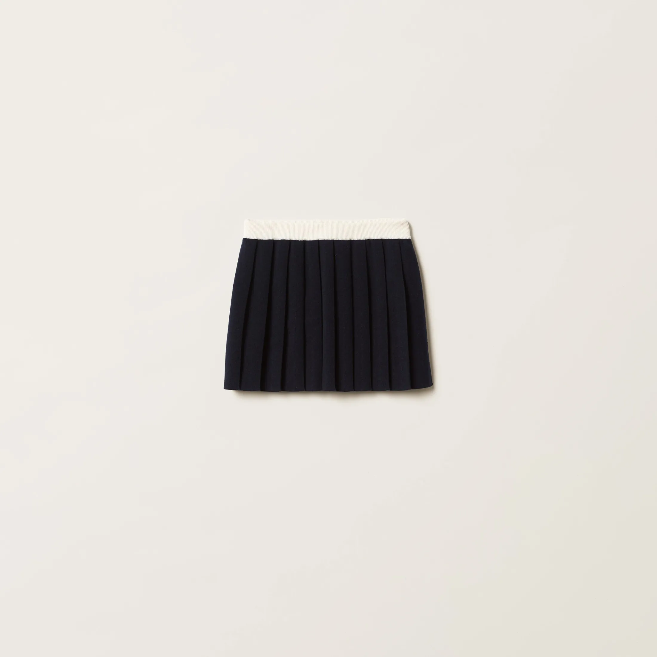 Blue/white Cashmere Miniskirt | Miu Miu