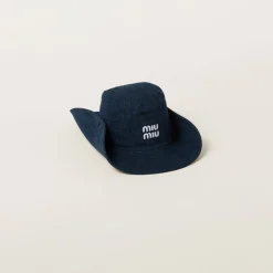 Blue/white Denim Hat | Miu Miu