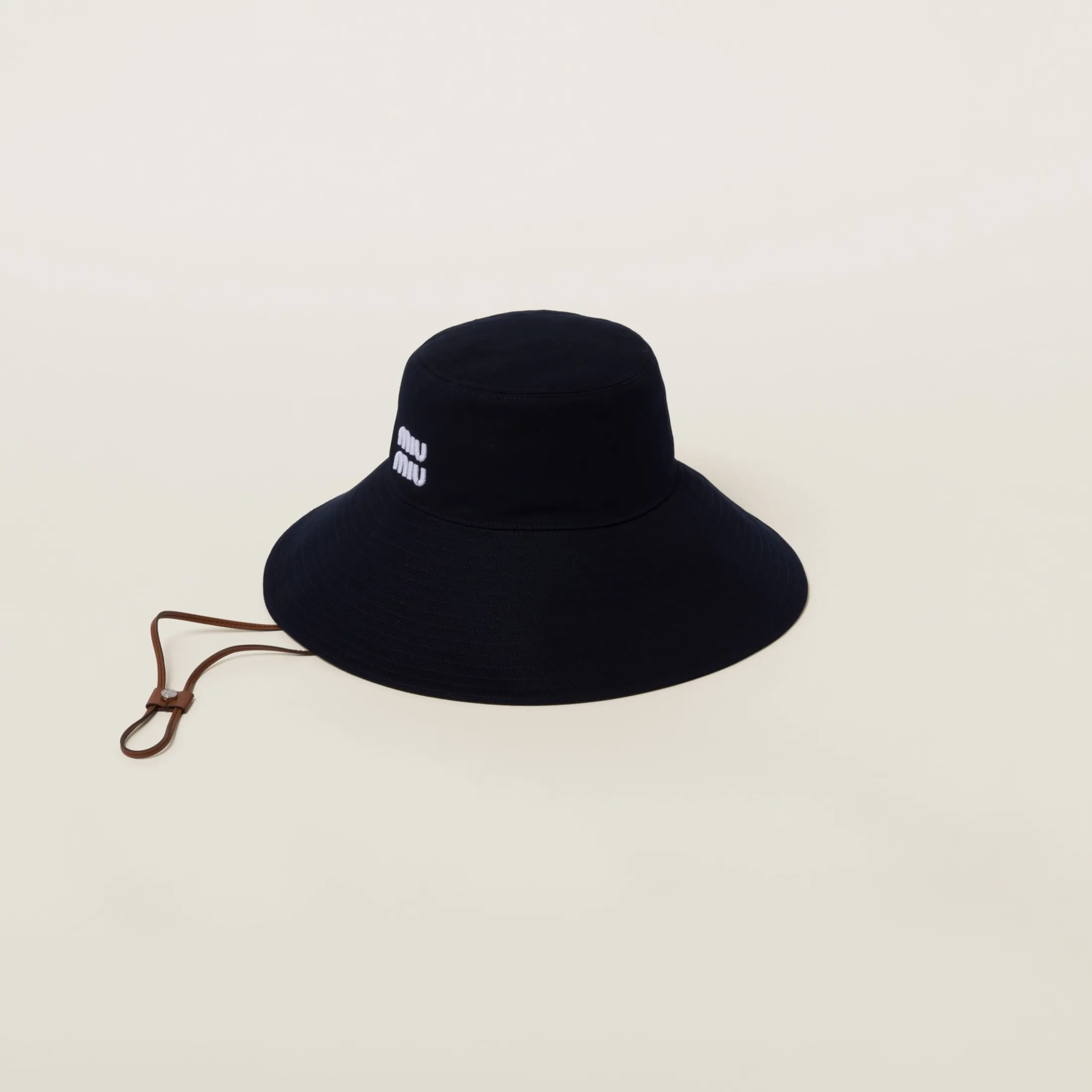 Blue/white Drill Hat | Miu Miu