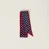 Blue/white Printed Twill Scarf | Miu Miu