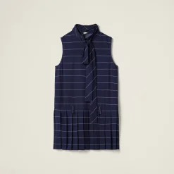 Blue/white Striped Jersey Dress | Miu Miu