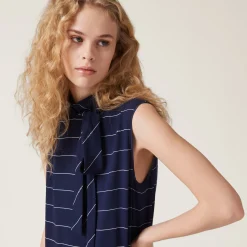 Blue/white Striped Jersey Dress | Miu Miu