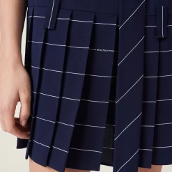 Blue/white Striped Jersey Dress | Miu Miu