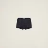 Blue/white Viscose Shorts | Miu Miu