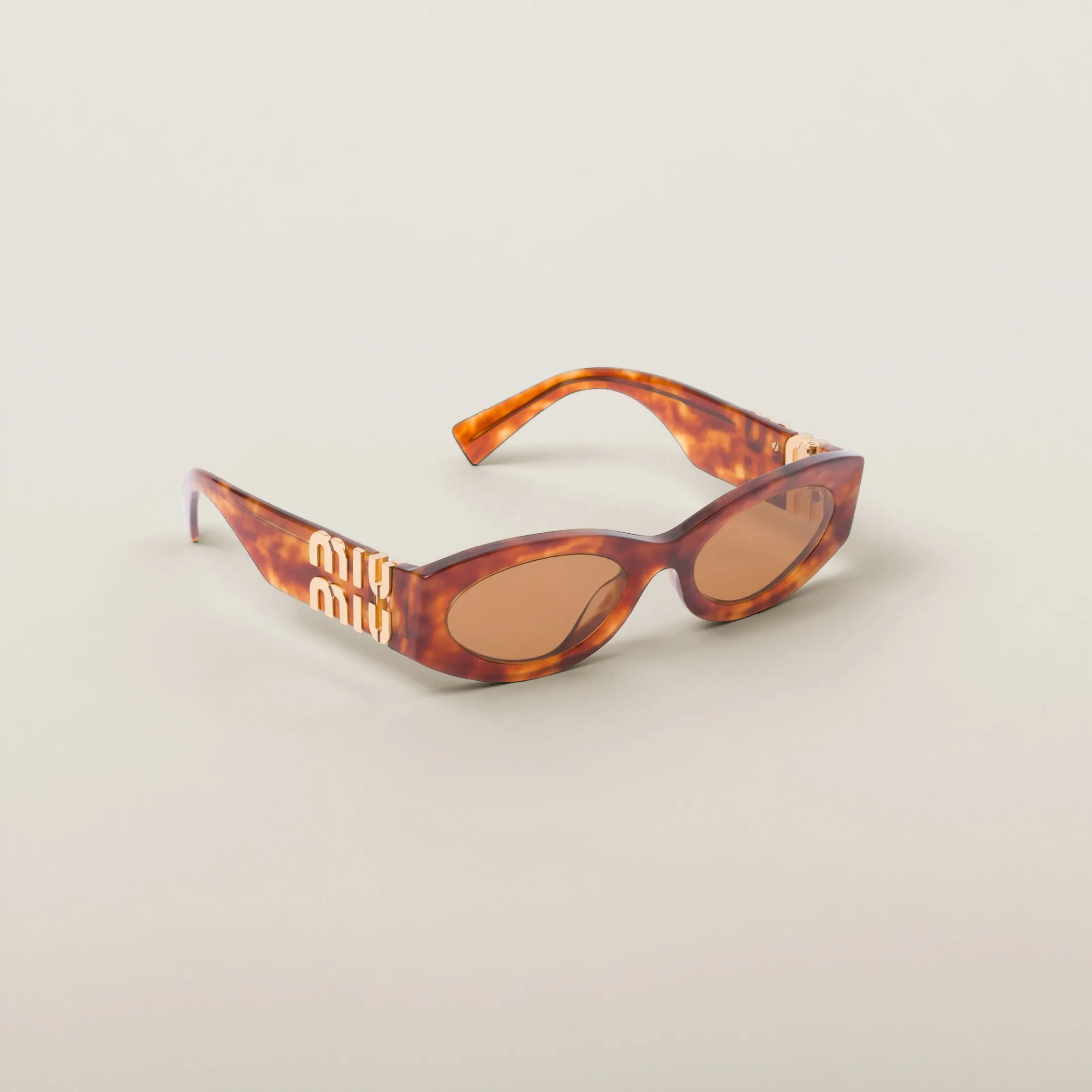 Camel Beige Lenses Miu Glimpse Sunglasses | Miu Miu