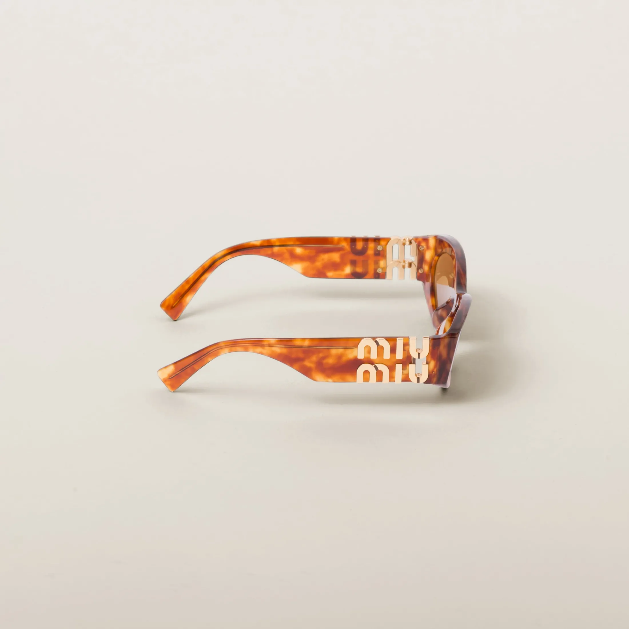 Camel Beige Lenses Miu Glimpse Sunglasses | Miu Miu