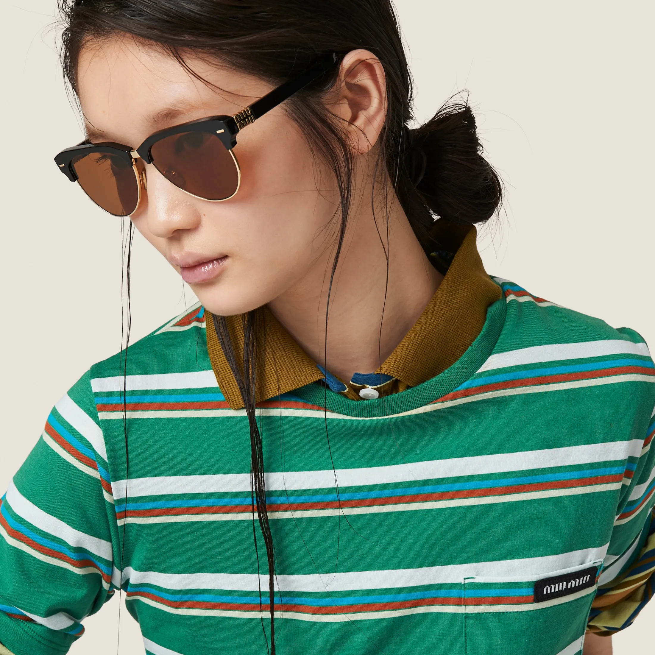 Camel Beige Lenses Miu Miu Runway Sunglasses | Miu Miu
