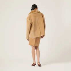 Camel Brown Corduroy Skirt | Miu Miu
