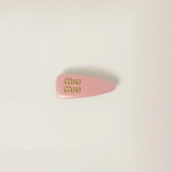 Camelia Patent Leather Hair Clip | Miu Miu