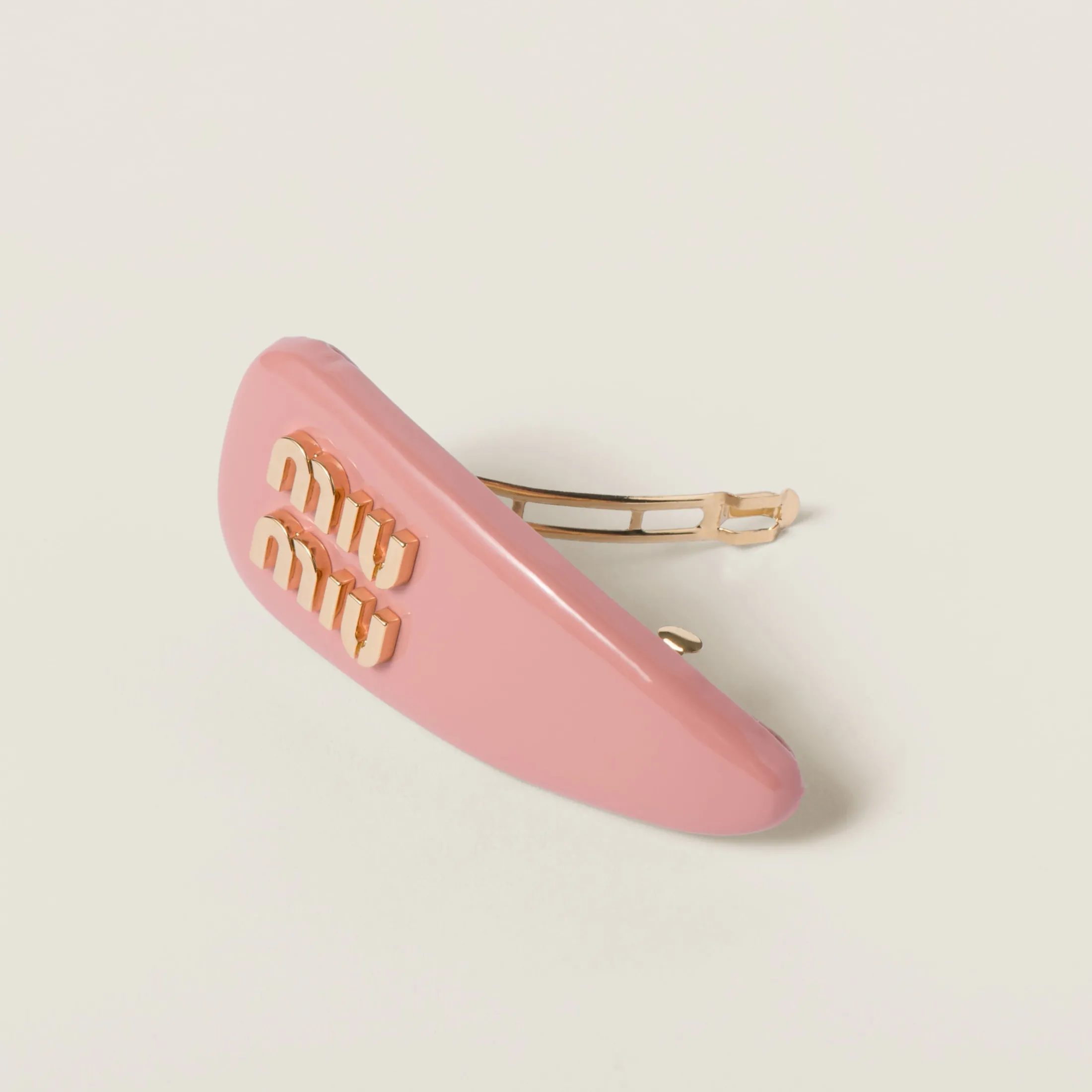 Camelia Patent Leather Hair Clip | Miu Miu