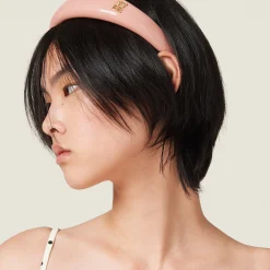 Camelia Patent Leather Headband | Miu Miu