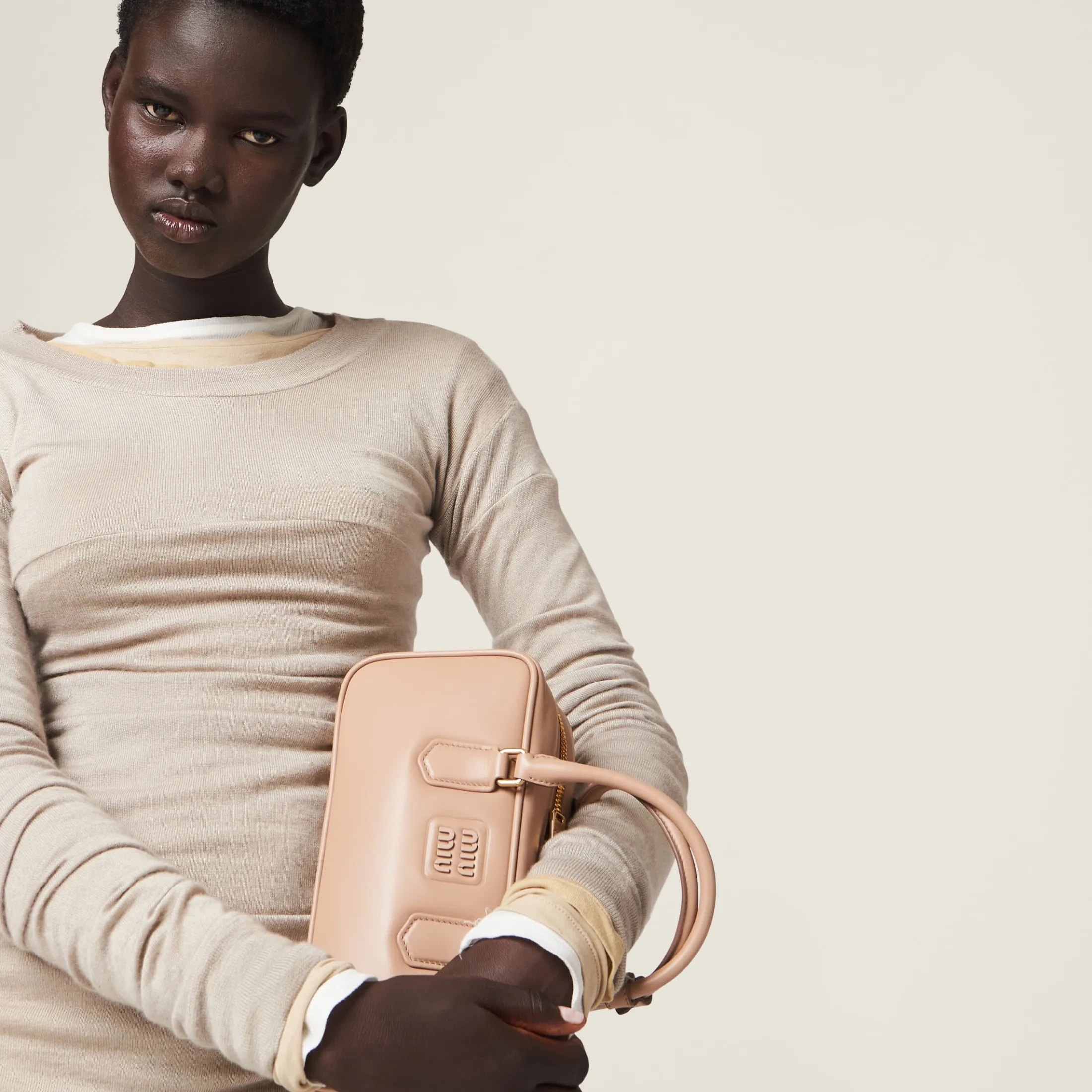 Cameo Arcadie Leather Bag | Miu Miu