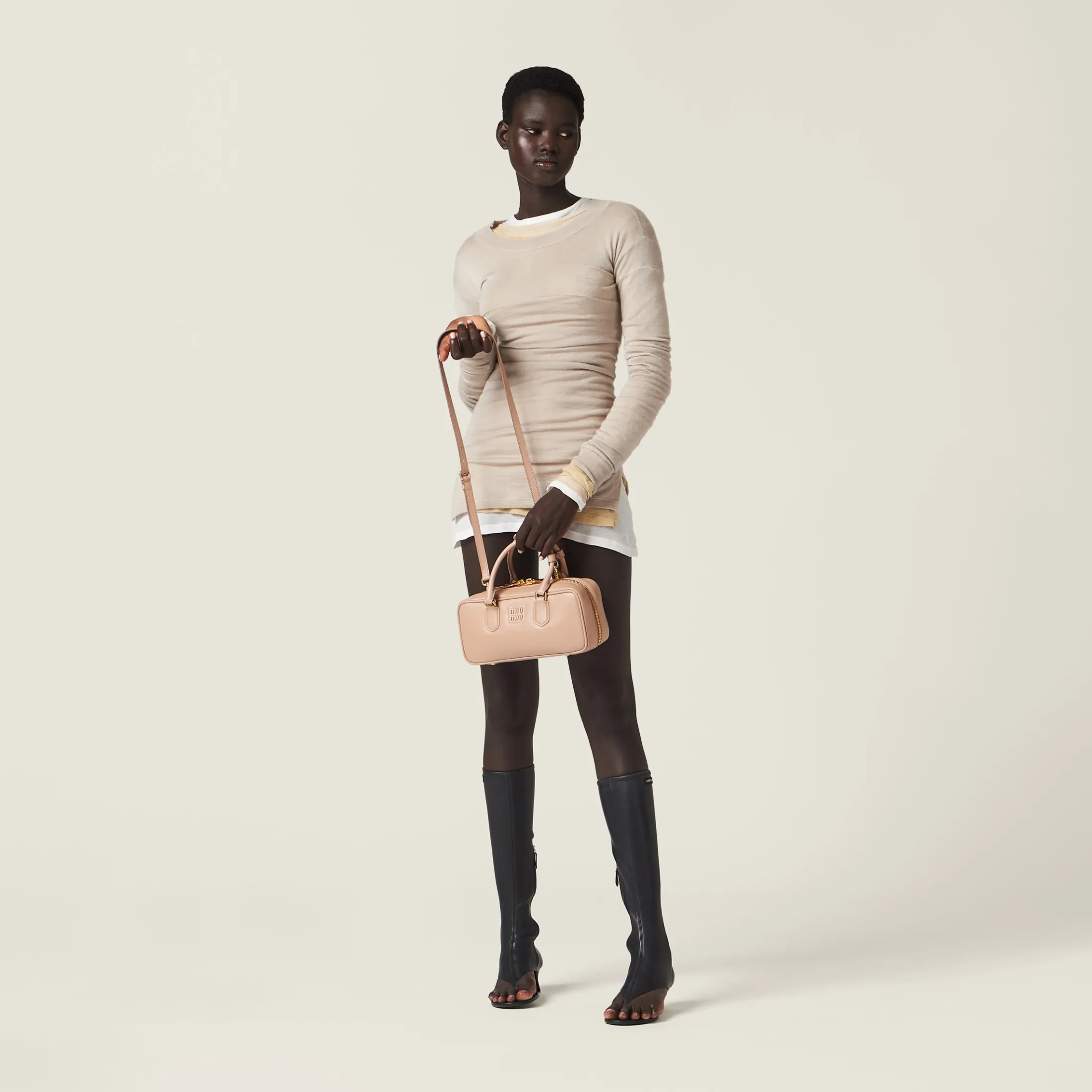Cameo Arcadie Leather Bag | Miu Miu