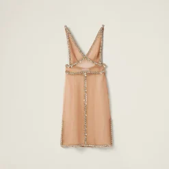 Cameo Embroidered Organza Dress | Miu Miu