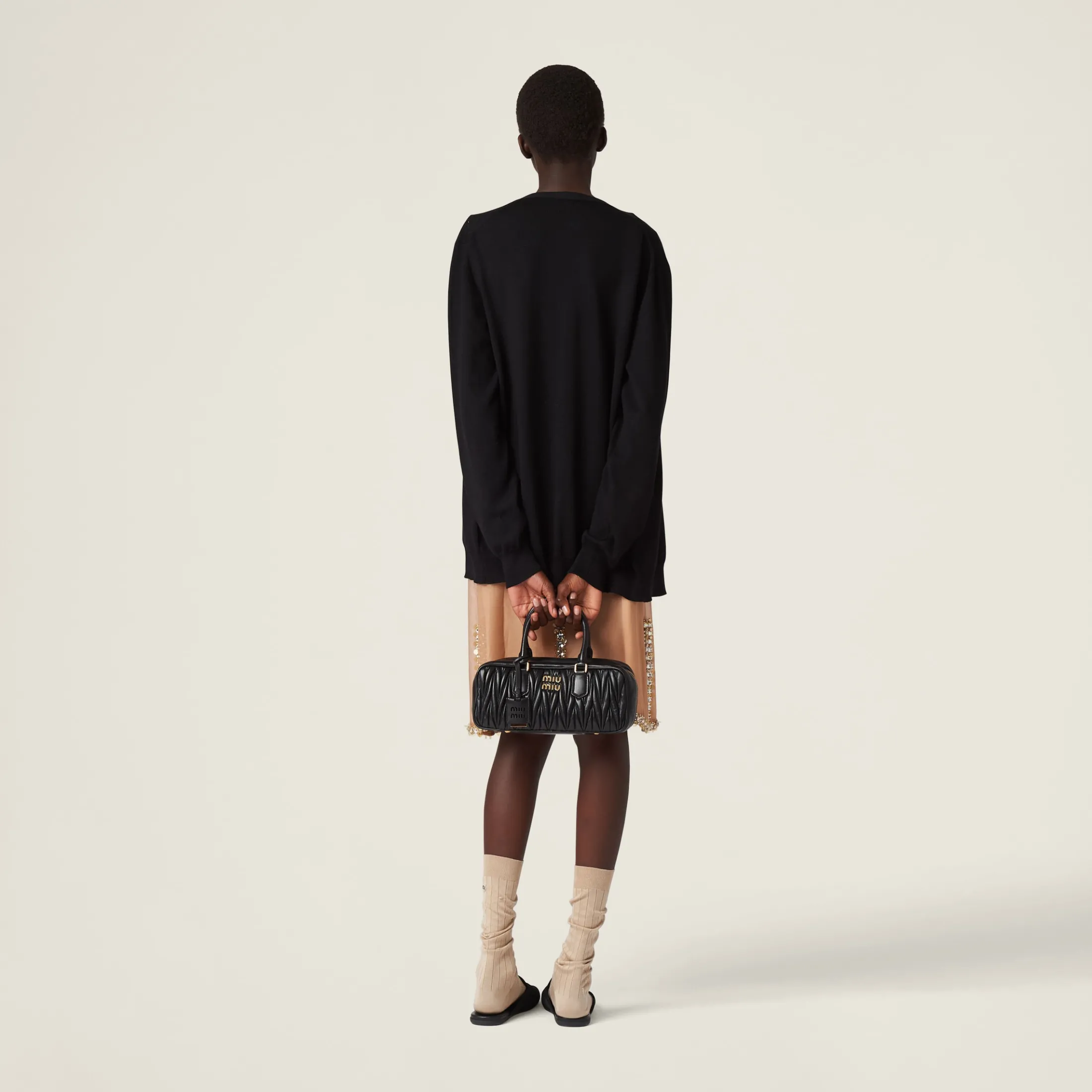 Cameo Embroidered Organza Dress | Miu Miu