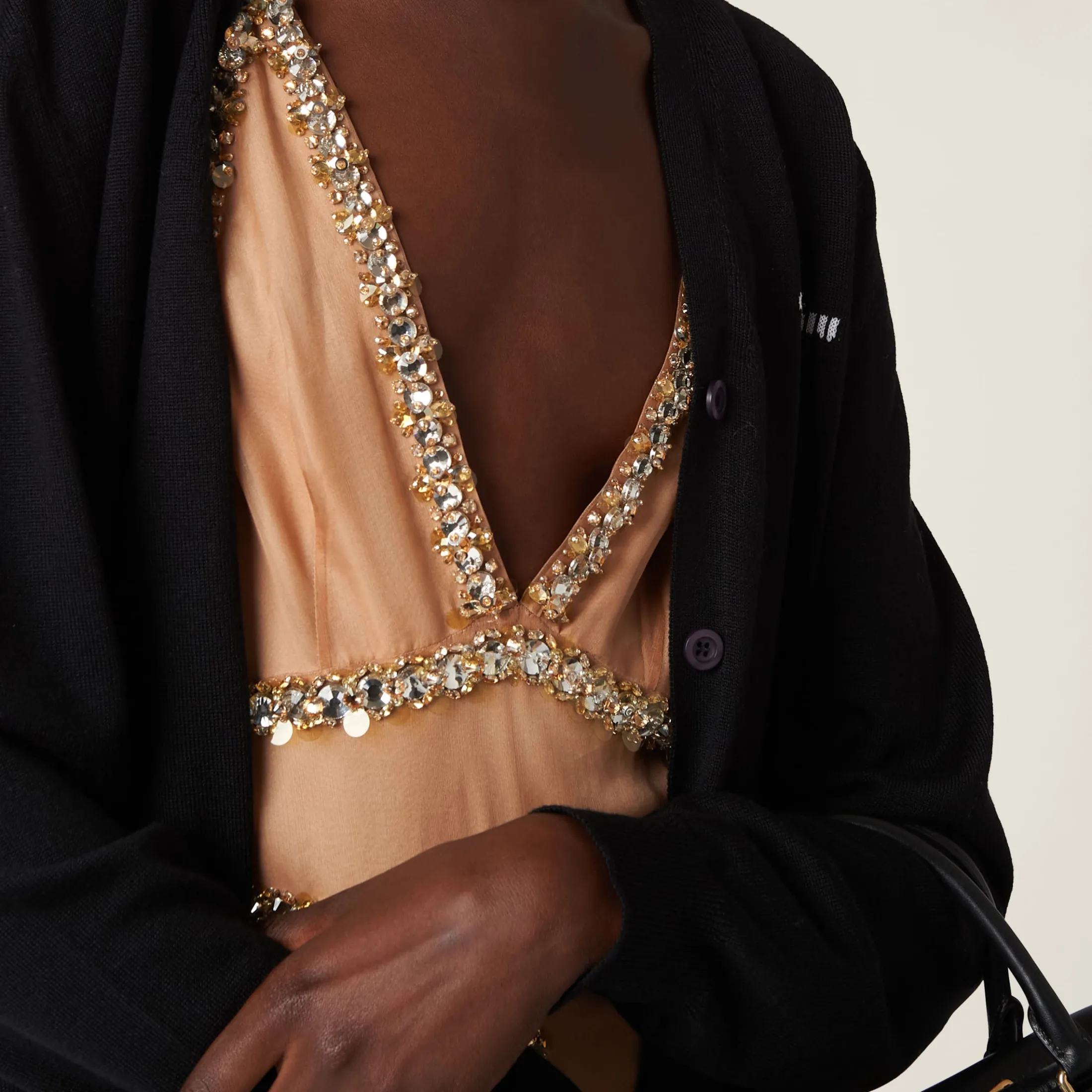 Cameo Embroidered Organza Dress | Miu Miu