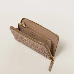 Cameo Large Matelassé Nappa Leather Wallet | Miu Miu