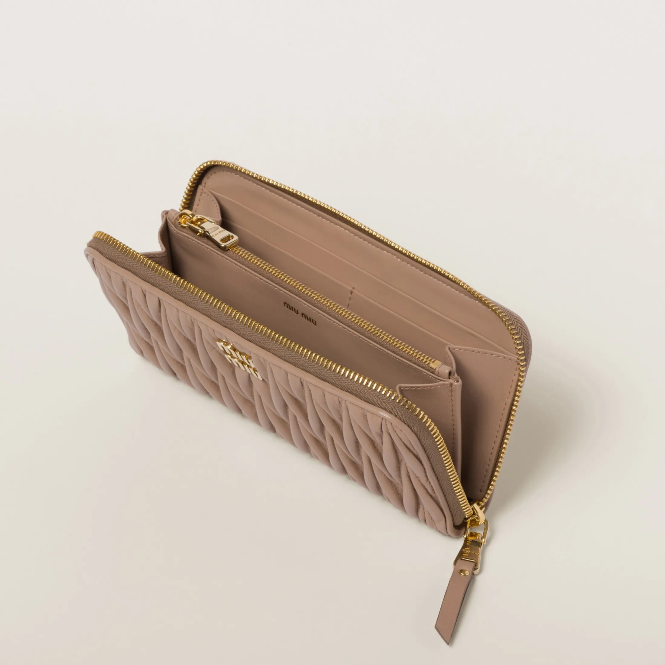 Cameo Large Matelassé Nappa Leather Wallet | Miu Miu