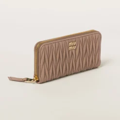 Cameo Large Matelassé Nappa Leather Wallet | Miu Miu