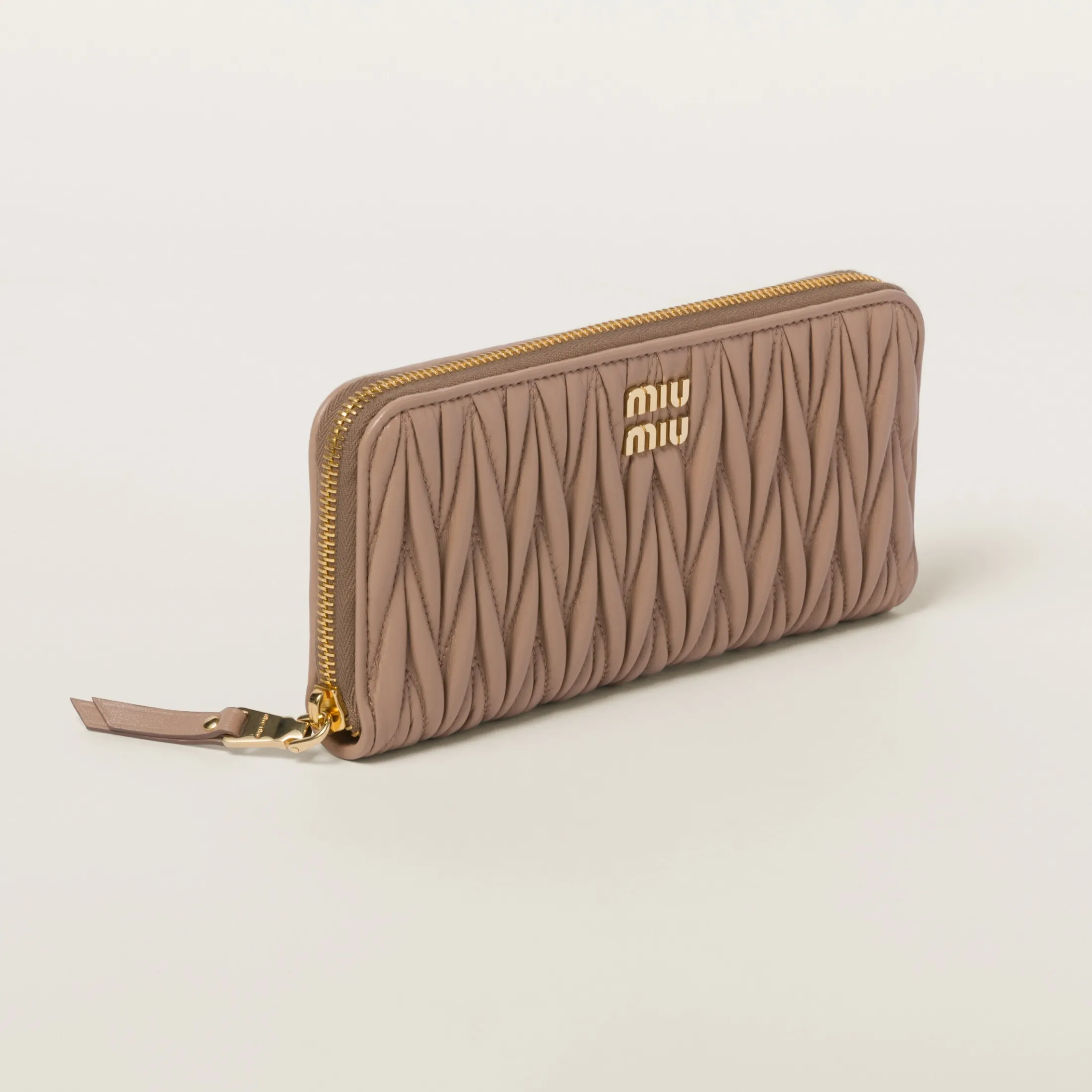 Cameo Large Matelassé Nappa Leather Wallet | Miu Miu