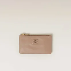 Cameo Leather Envelope Pouch | Miu Miu