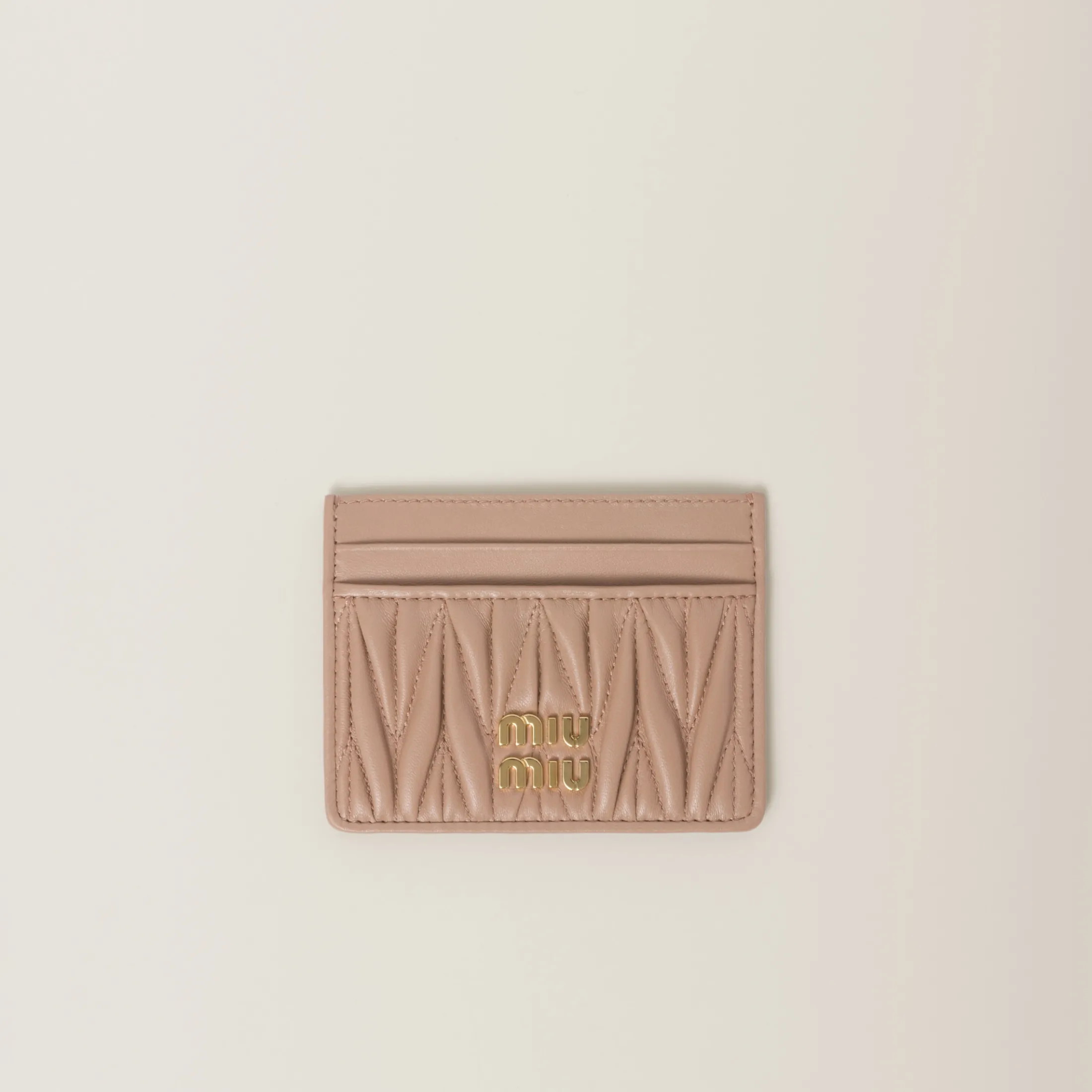 Cameo Matelassé Nappa Leather Card Holder | Miu Miu