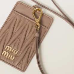 Cameo Matelassé Nappa Leather Badge Holder | Miu Miu