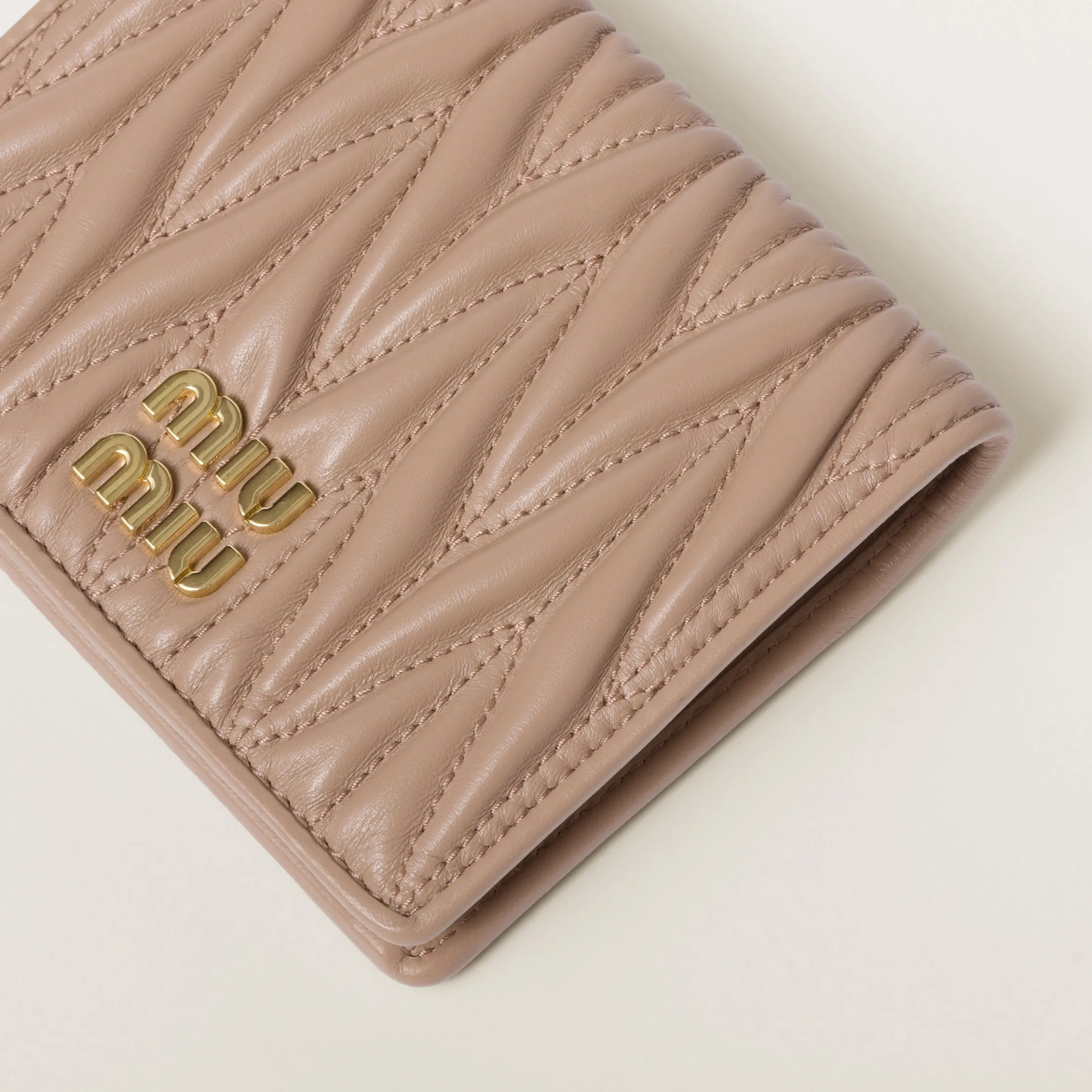 Cameo Small Matelassé Nappa Leather Wallet | Miu Miu