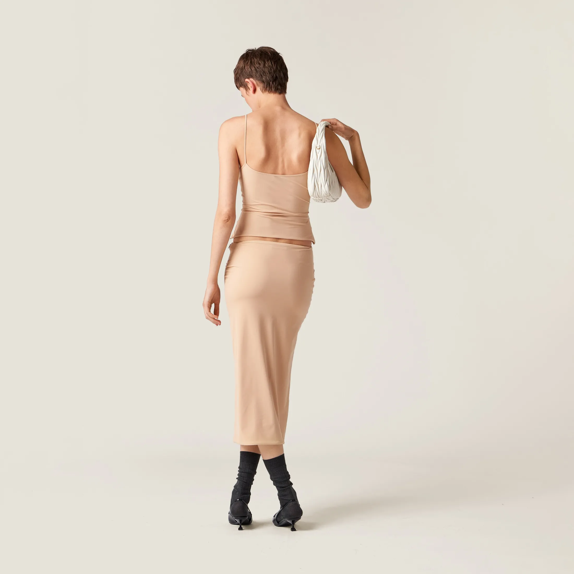 Cameo Stretch Jersey Skirt | Miu Miu