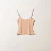 Cameo Stretch Jersey Top | Miu Miu