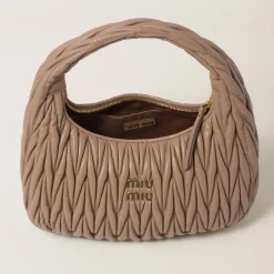Cameo Wander Matelassé Nappa Leather Hobo Bag | Miu Miu