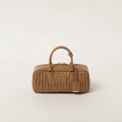 Caramel Arcadie Matelassé Nappa Leather Bag | Miu Miu