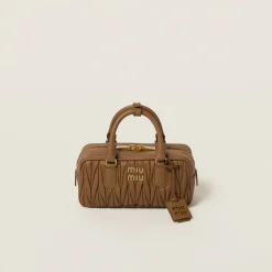 Caramel Arcadie Matelassé Nappa Leather Bag | Miu Miu