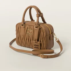 Caramel Arcadie Matelassé Nappa Leather Bag | Miu Miu