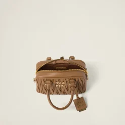 Caramel Arcadie Matelassé Nappa Leather Bag | Miu Miu