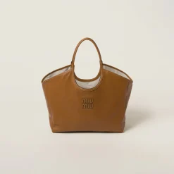 Caramel Ivy  Leather Bag | Miu Miu