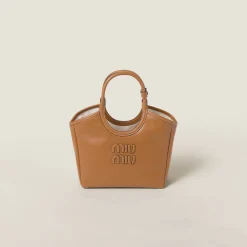 Caramel Ivy Leather Bag | Miu Miu