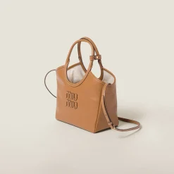 Caramel Ivy Leather Bag | Miu Miu