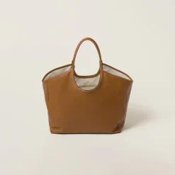 Caramel Ivy Leather Bag | Miu Miu