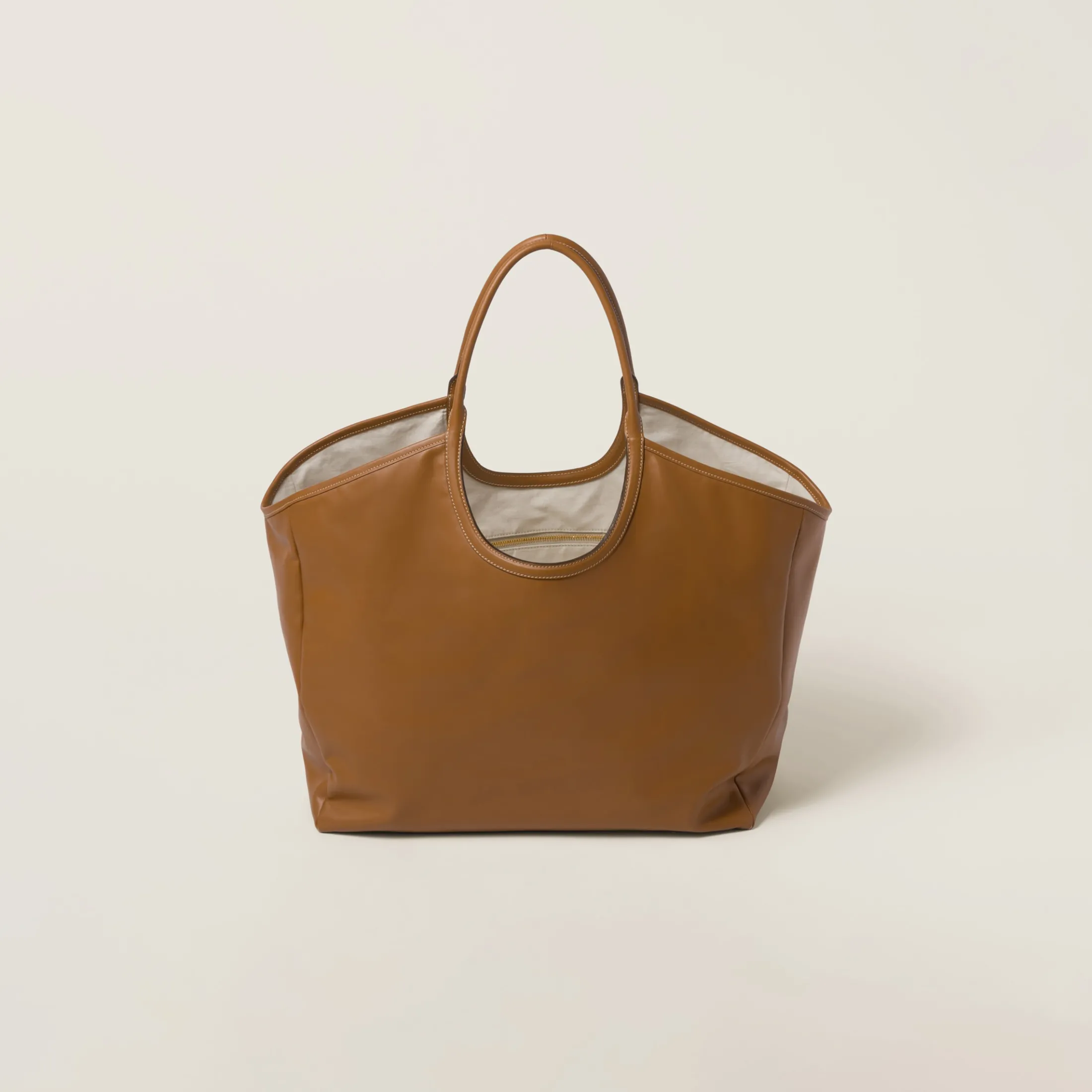 Caramel Ivy Leather Bag | Miu Miu