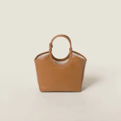 Caramel Ivy Leather Bag | Miu Miu