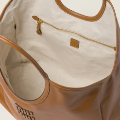 Caramel Ivy Leather Bag | Miu Miu