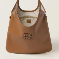 Caramel Ivy Leather Bag | Miu Miu