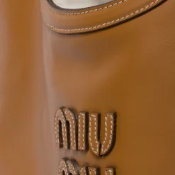 Caramel Ivy Leather Bag | Miu Miu