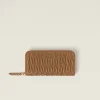 Caramel Large Matelassé Nappa Leather Wallet | Miu Miu