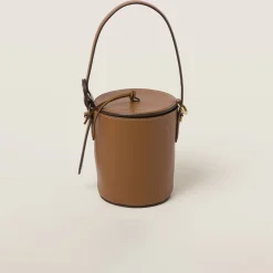 Caramel Leather Bucket Bag | Miu Miu